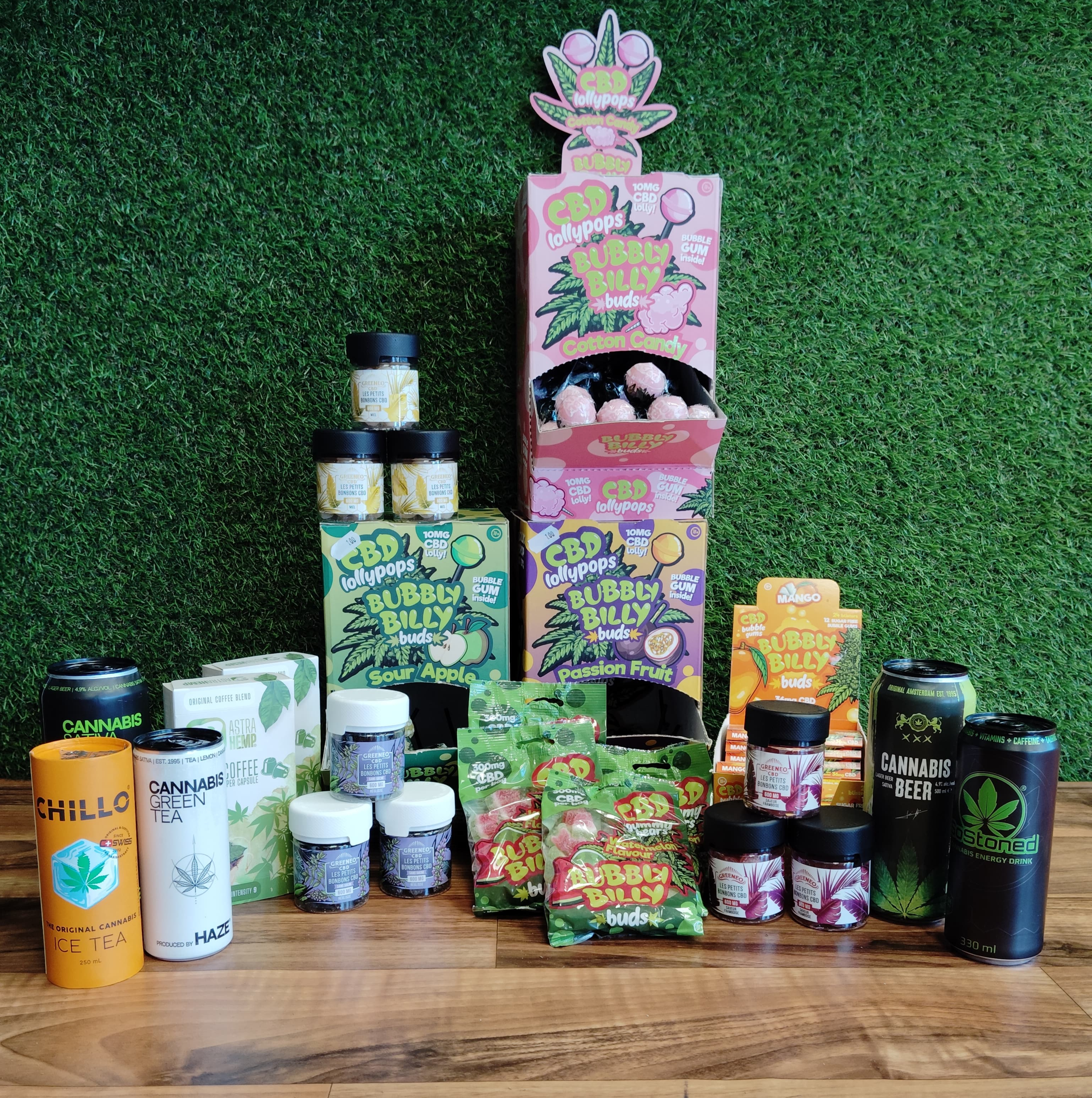 Produits Alimentaires CBD - Chocolats, bonbons et miels